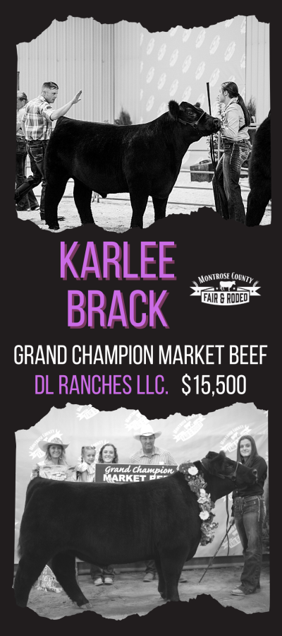 Karlee Brack Grand Champion Market Beef
