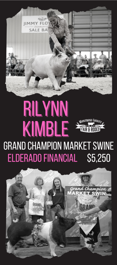 Rilynn Kimble Grand Champion Market Swine