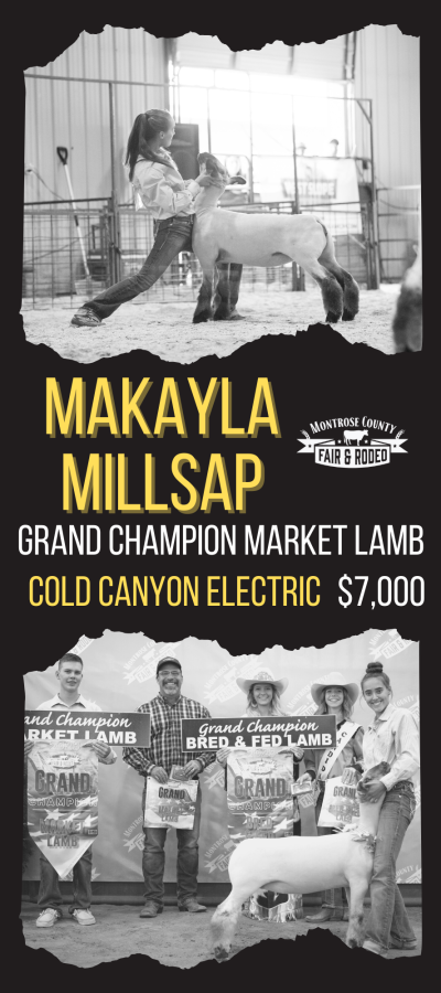 Makayla Millsap Grand Champion Market Lamb