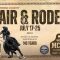 Montrose County Fair & Rodeo July 17-25. Be part of keeping tradition alive. 140 years. cowboy on horse, Montrose County Logo, Fair logo
